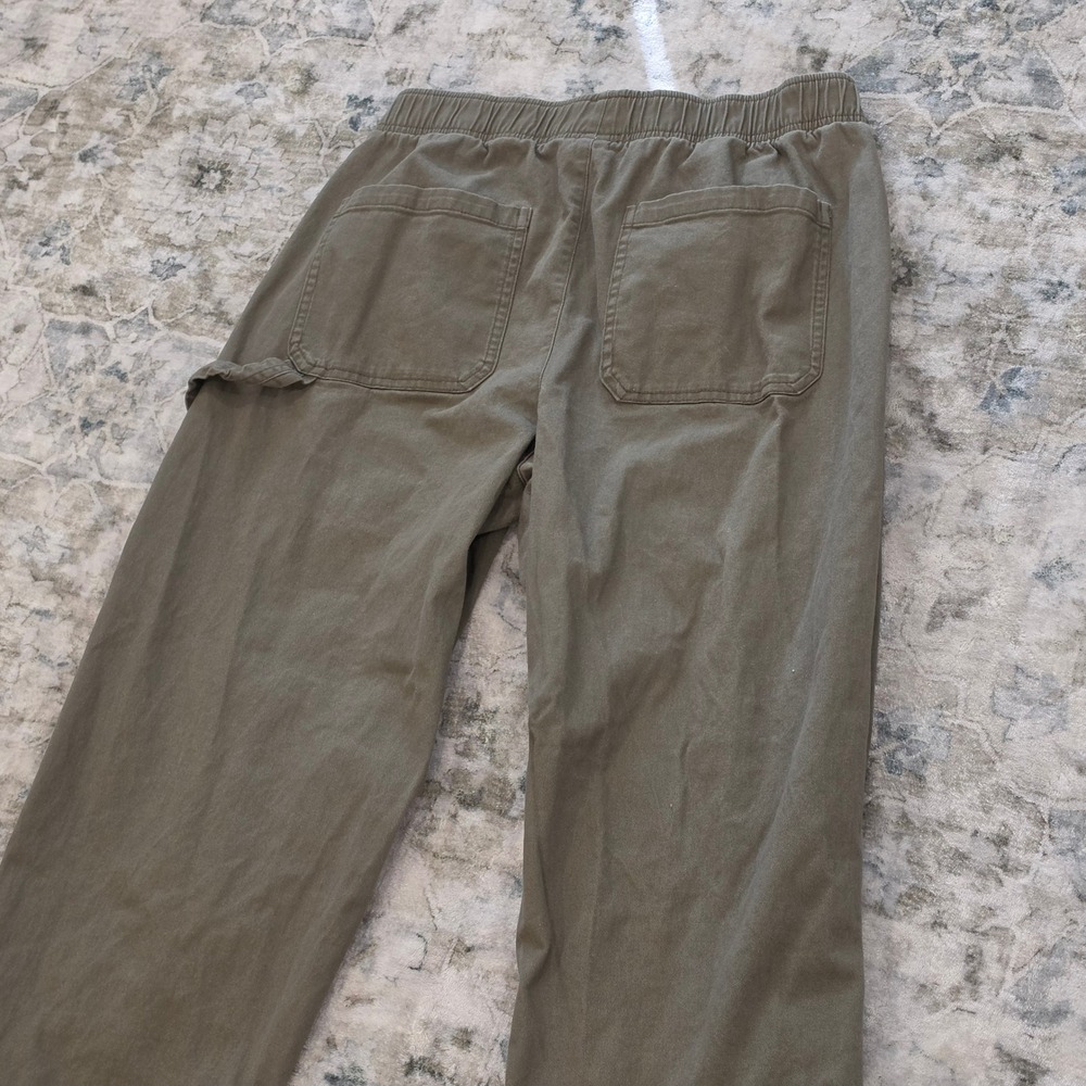 Old Navy Womens High Rise Pull On Carpenter Utility Pants Olive Green Medium